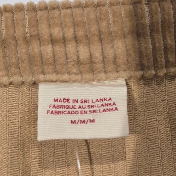 NWT Levi's FIORELLA Golden Tan Cotton Corduroy Button Down Jumper Dress, Sz Med - Picture 8 of 12